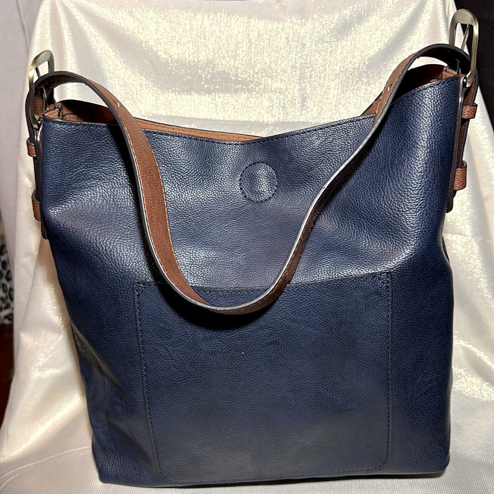 Navy Blue Bucket Purse